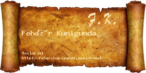 Fehér Kunigunda névjegykártya