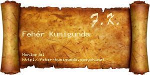 Fehér Kunigunda névjegykártya