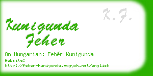 kunigunda feher business card