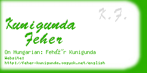 kunigunda feher business card